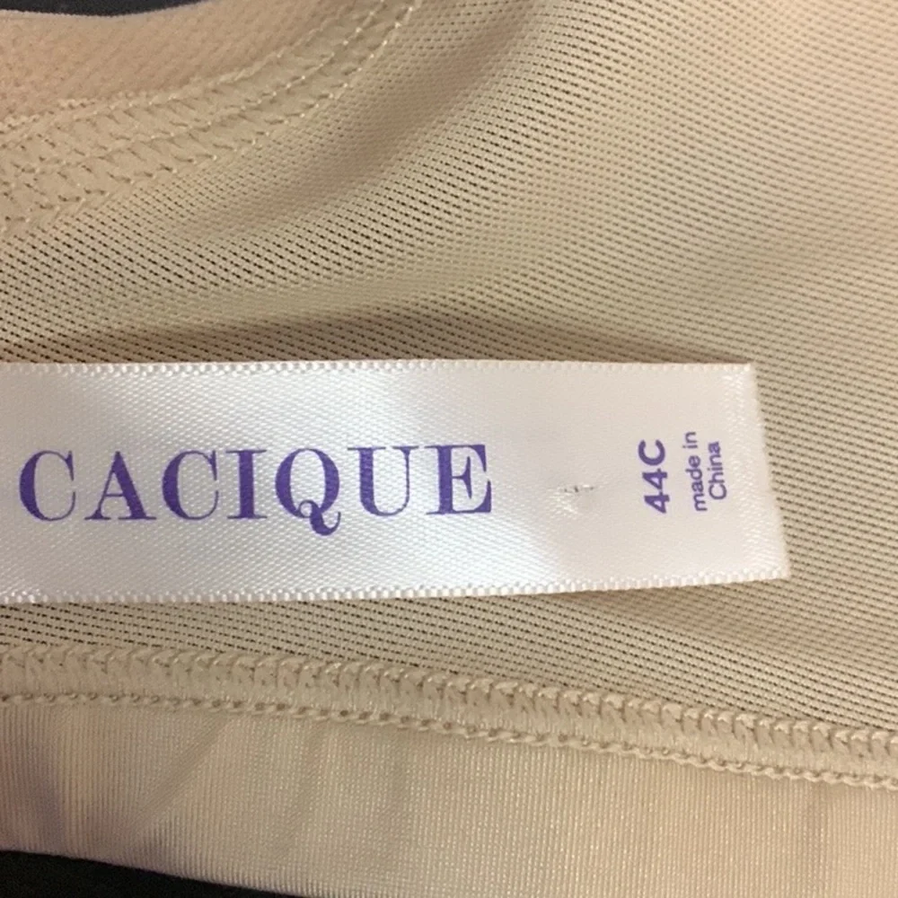 Cacique Bra NEW French Full Coverage Beige Taupe 44C Lightly Lined Underwear